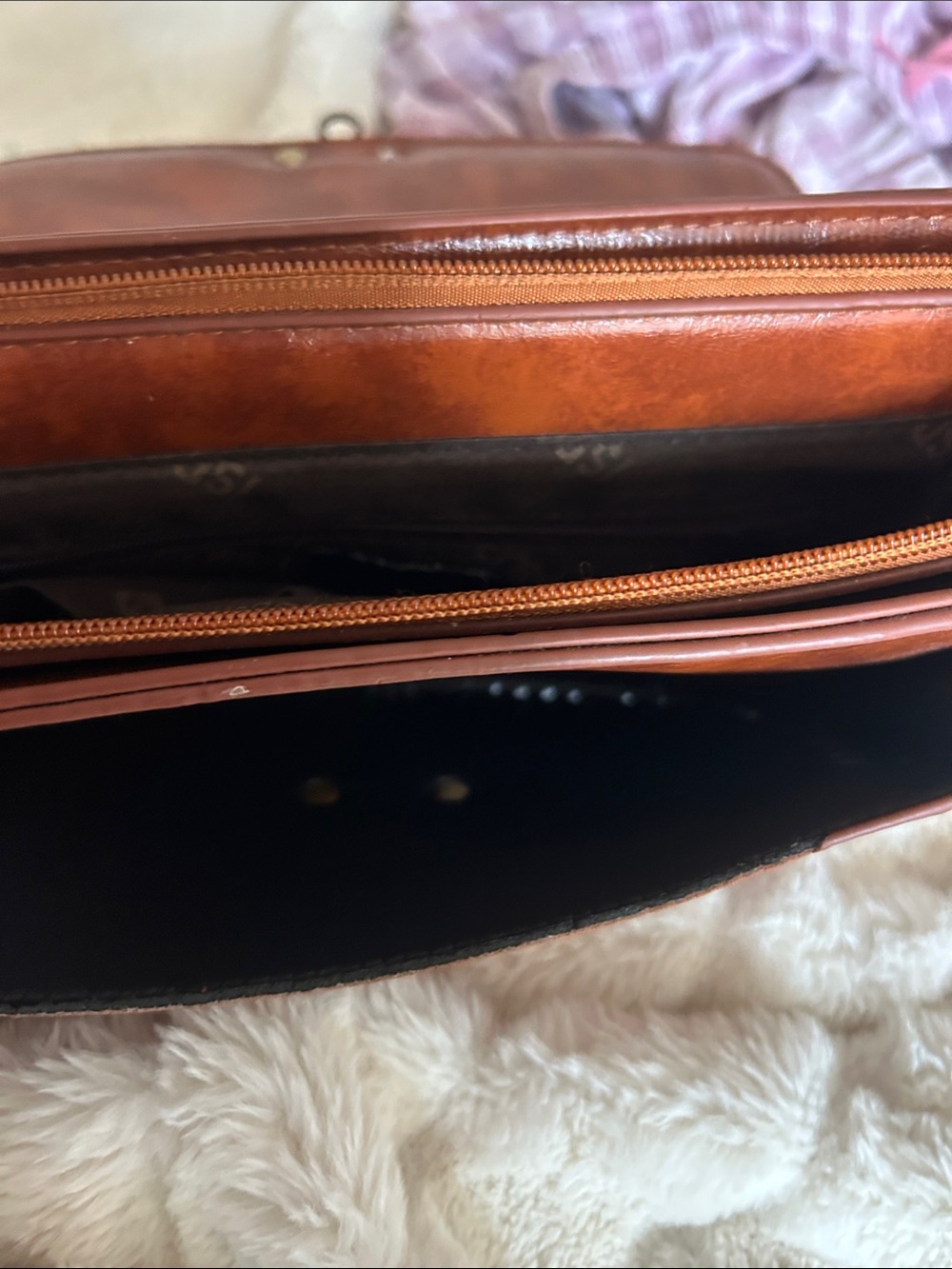 Vintage brown leather beautiful boho purse.. needs strap - Picture 7 of 8